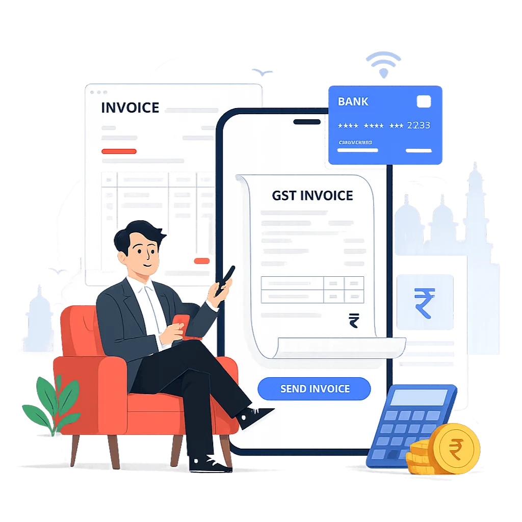 Cloudtryx invoice supports GST invoices. Simplifying invoicing for businesses operating in India
